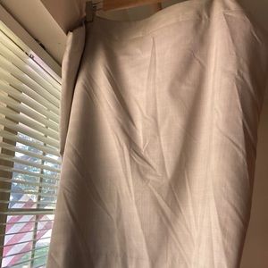 Fully lined beige pencil skirt